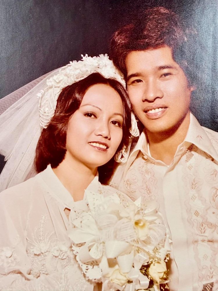 Eric & Star, wedding day, 1976