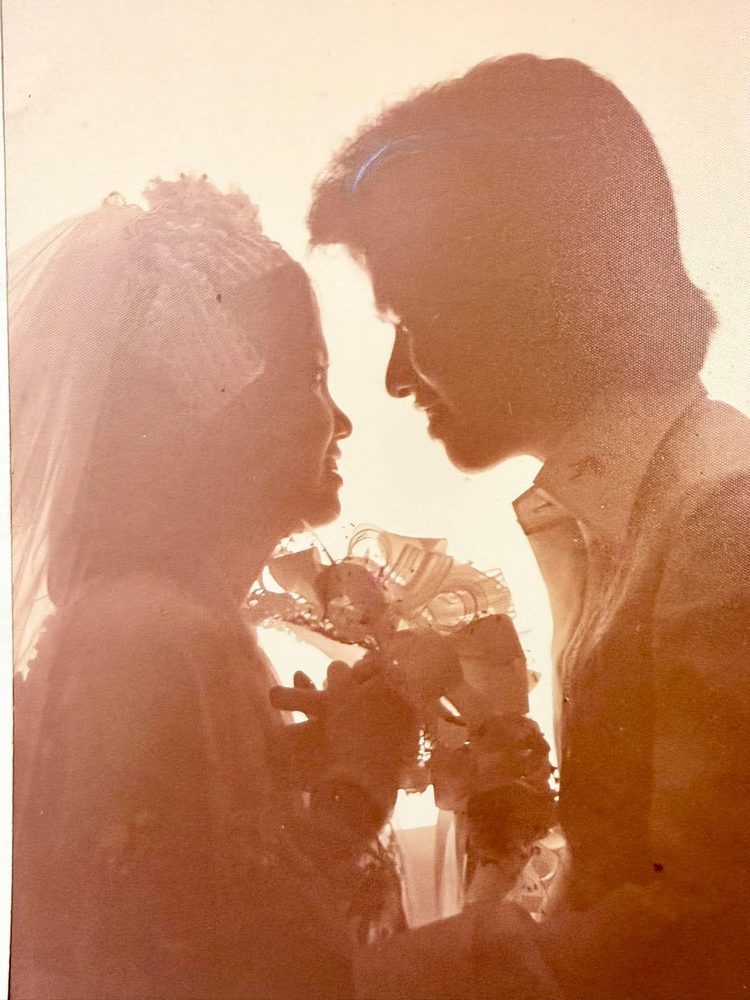 Eric & Star, wedding day, 1976