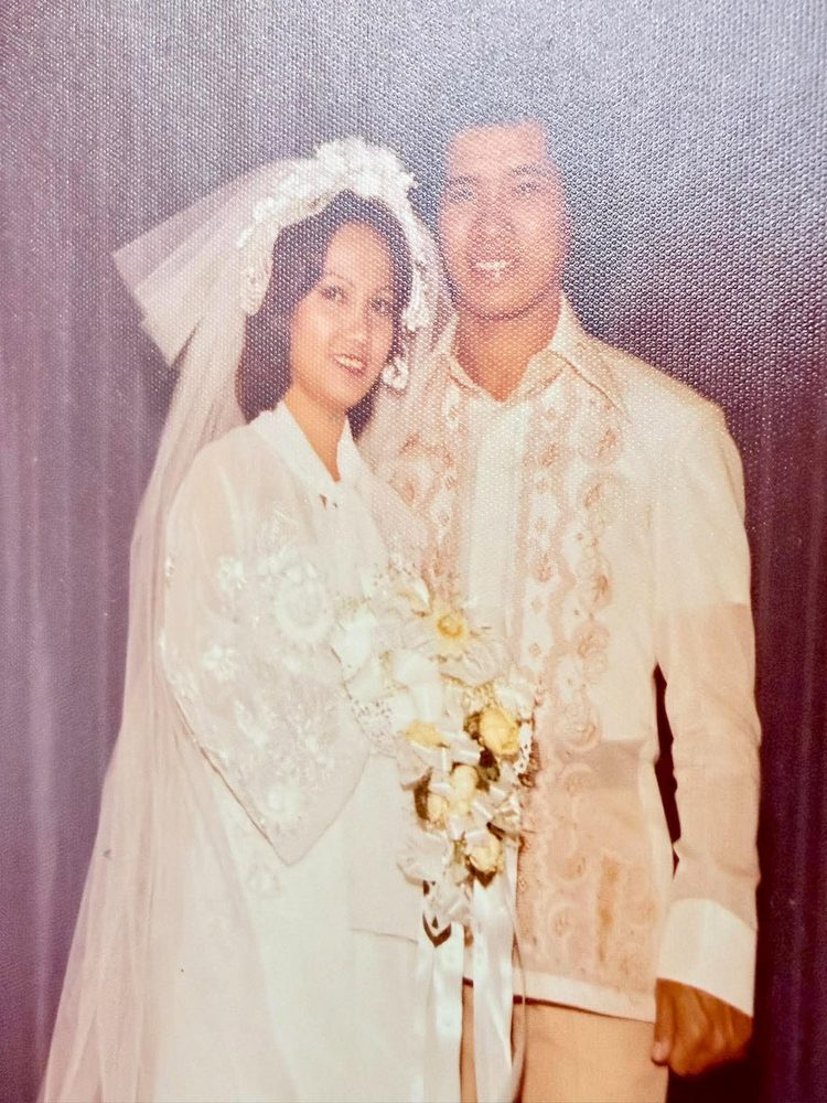 Eric & Star, wedding day, 1976