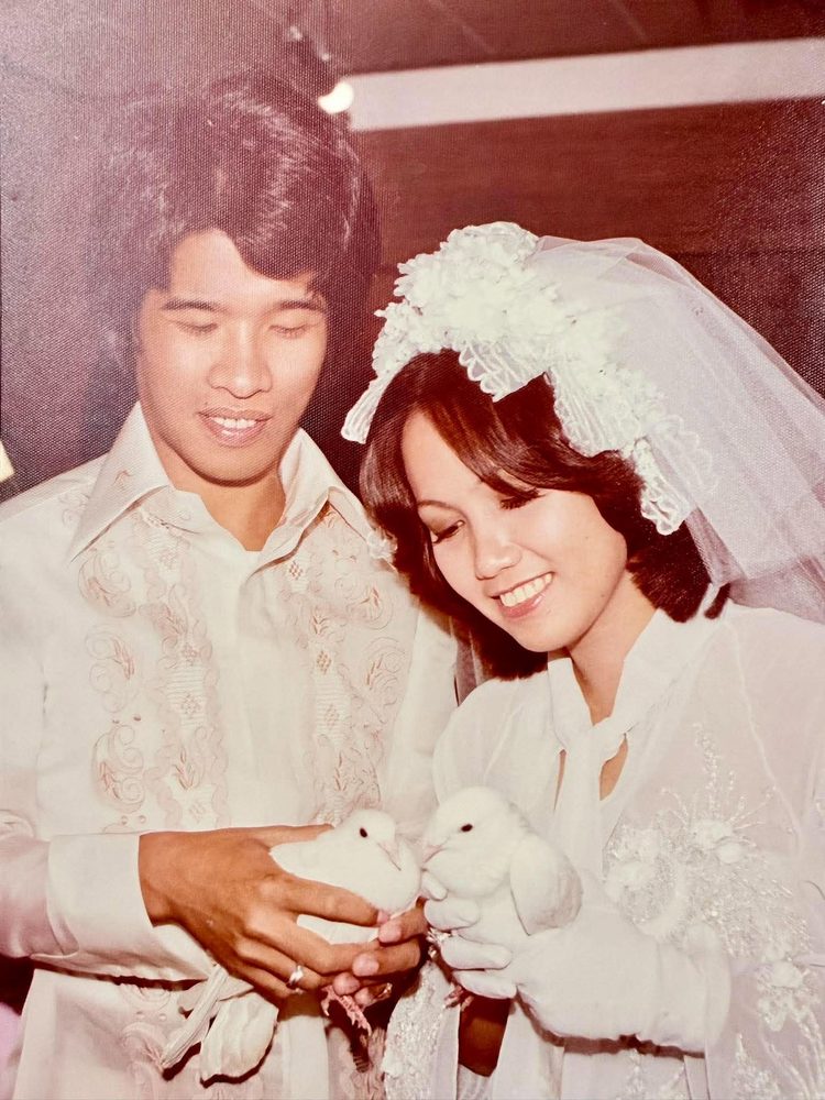 Eric & Star, wedding day, 1976