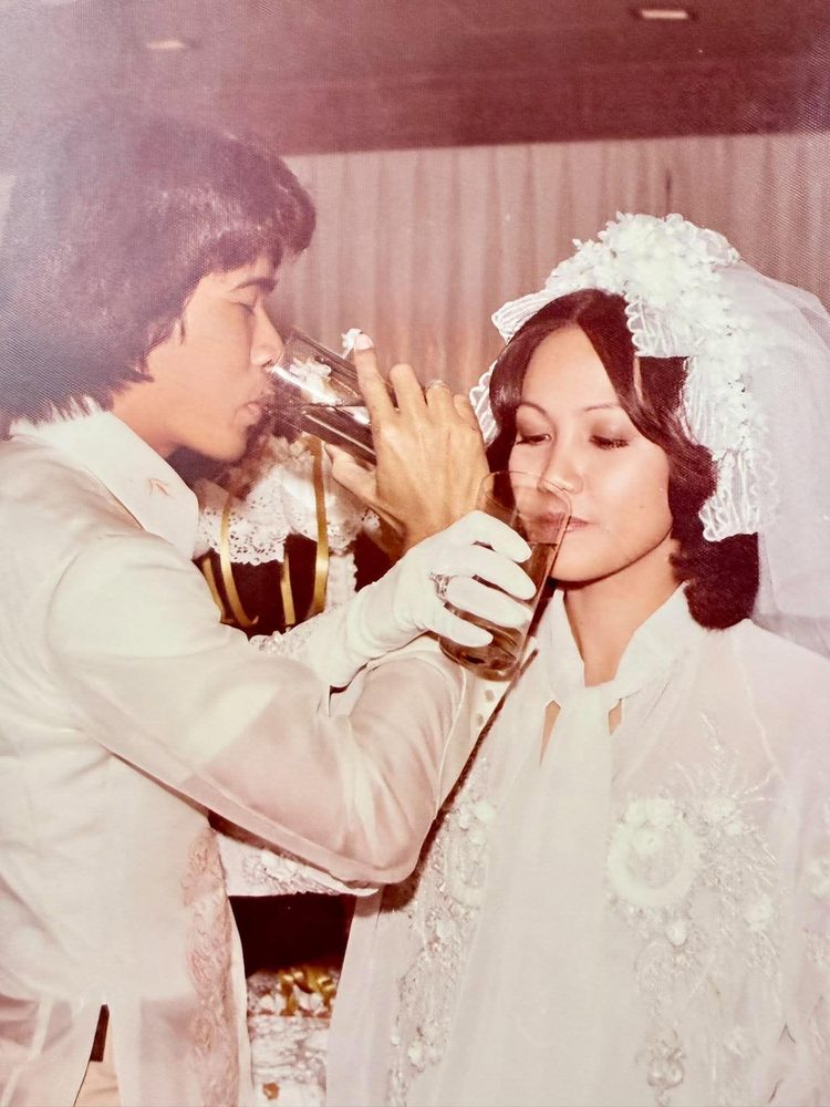 Eric & Star, wedding day, 1976