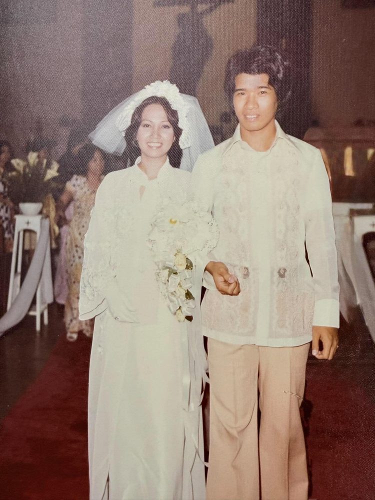 Eric & Star, wedding day, 1976