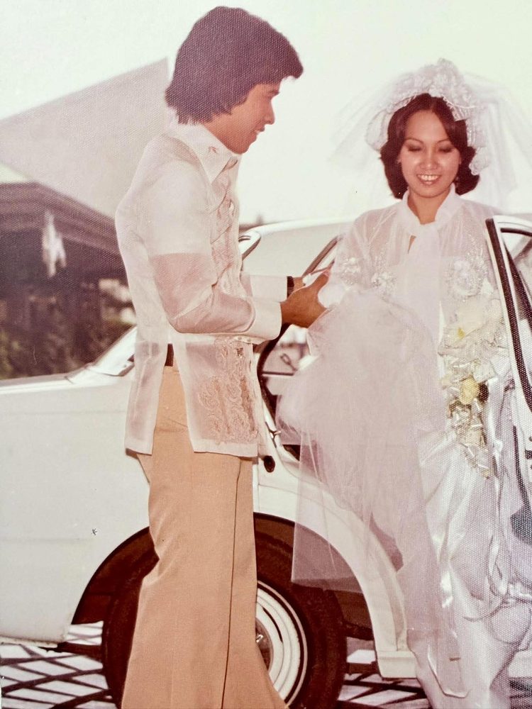 Eric & Star, wedding day, 1976